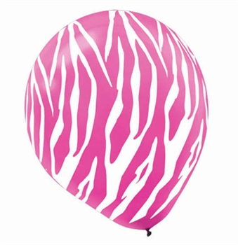 Pink Animal Print Party Balloons