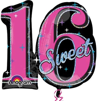Sweet 16 Mylar Celebrations Balloon