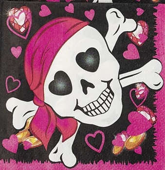Pink Pirate Girl Napkins