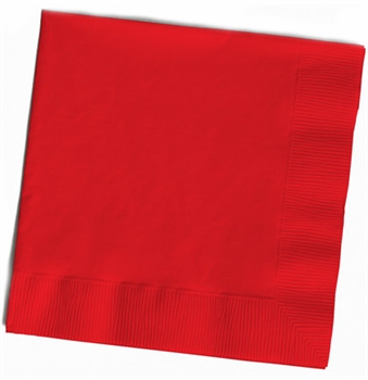 Solid Red Cocktail Napkins