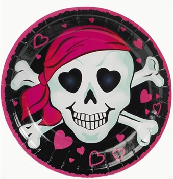 Pink Pirate Girl Plates