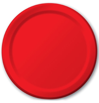 Solid Red Dessert Plates
