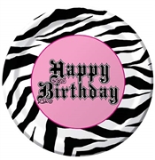 Zebra Happy Birthday Plates