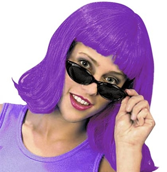 Neon Purple Pageboy Wig