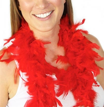 Fluffy Feather Boa: Red