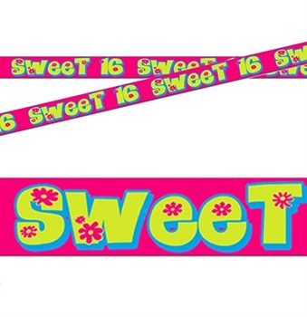Colorful Sweet 16 Party Streamer