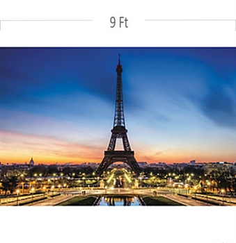 9ft Eiffell Tower Backdrop Banner