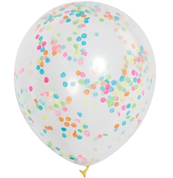 Multi-Colored Confetti Party Balloons