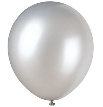Pearlized Silver Party Balloons