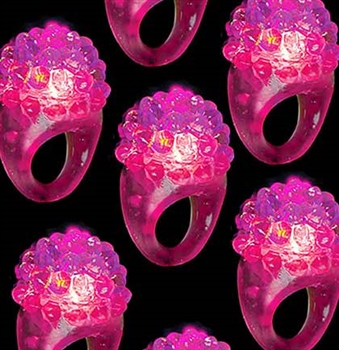 Set of 12 Pink Bumpy Rings
