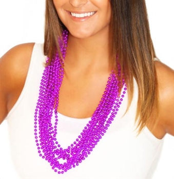12 Pc Set Purple Bead Necklace