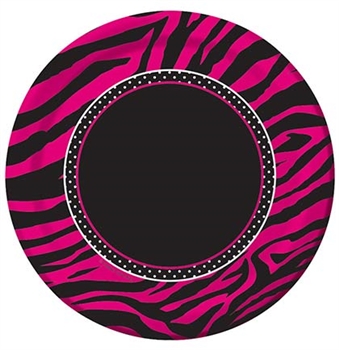 Zebra Boutique Pink & Black Print Plates