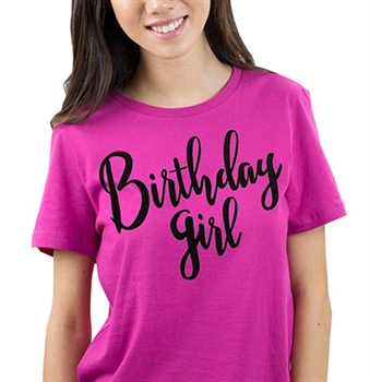 Birthday Girl Black Glitter Tee | Sweet 16 Shirts