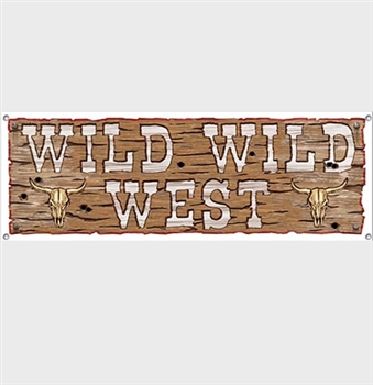 5ft Wild Wild West Banner