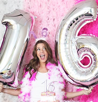 Jumbo 16 Mylar Silver Balloons