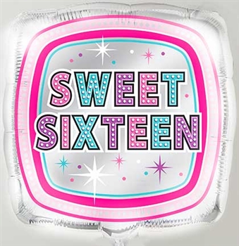 Sweet 16 Square Mylar Balloon