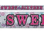 Sweet 16 Celebrations Fringe Banner: 10 Feet