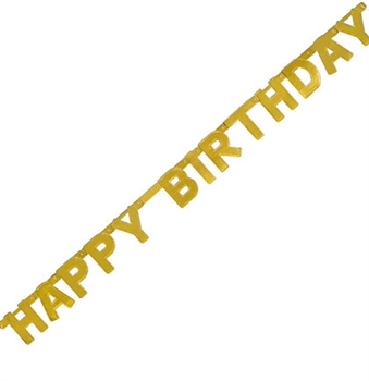 Gold Happy Birthday Jointed Banner