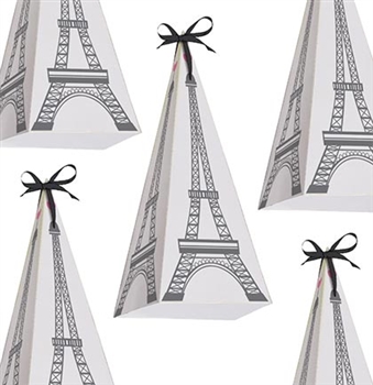 Set of 8 Eiffel Tower Treat Boxes | Sweet 16 Party Favors