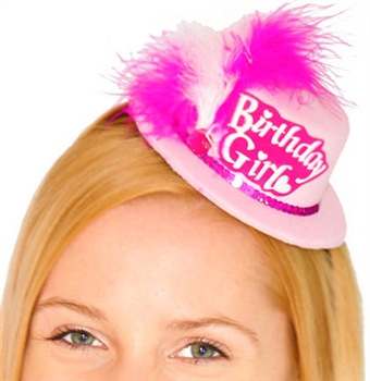 Mini Pink Birthday Girl Top Hat