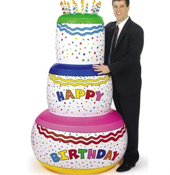 Jumbo Inflatable Birthday Cake: 6ft