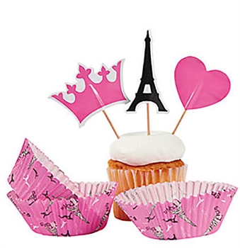 Party in Paris Cupcake Cups & Picks