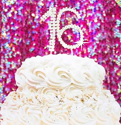 PERSONALISED Sweet 16th Birthday Cake Toppers Decorations Sweet Sixteen  Girls 16
