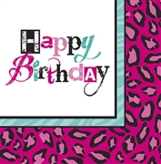 Happy Birthday Animal Print Napkins | Sweet 16 Party Store
