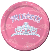 Pink Princess Tiara Birthday Plates