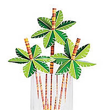 Palm Tree Paper Straws