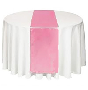 Light Pink Satin Table Runner