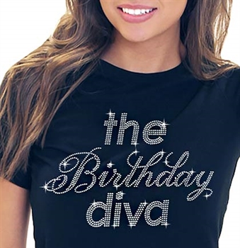 The Birthday Diva Rhinestone Tee | Sweet 16 Shirts