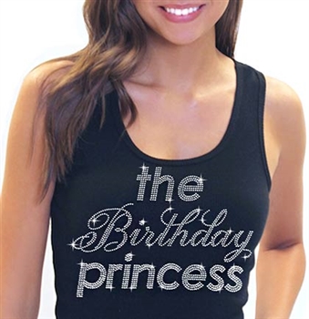 The Birthday Princess Rhinestone Tank Top | Sweet 16 Shirts