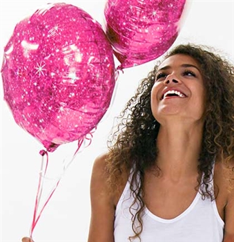 Hot Pink Sparkle Mylar Balloon