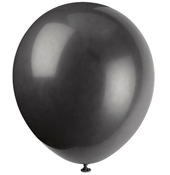 Solid Black Party Balloons