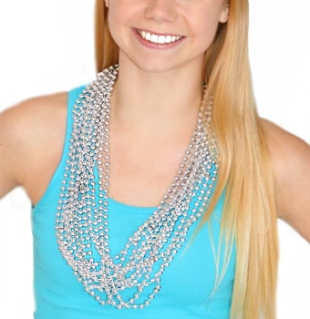 12pc set Silver Metallic Beads