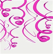 Set of 8 Pink Swirl Danglers