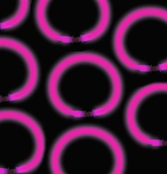 Set of 8 Pink Glow In The Dark Bangle Bracelets