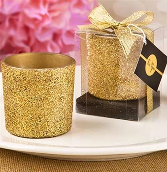 Gold Glitter Candle