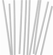 Metallic Silver Paper Straws