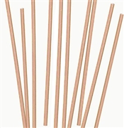 Set of 24 Metallic Rose Gold Paper Straws