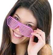 Hot Pink Bling Shutter Sunglasses