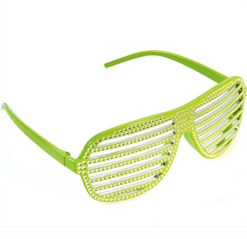 Lime Bling Shutter Sunglasses