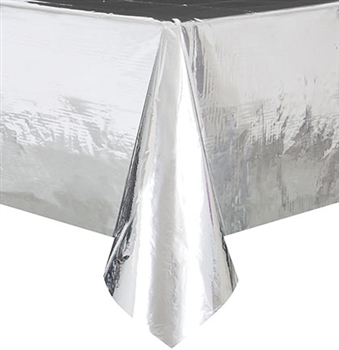 Metallic Silver Table Cover