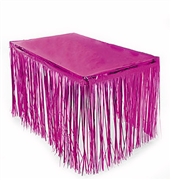 Pink Fringe Table Skirt