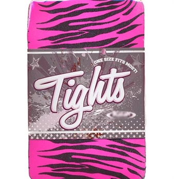 Pink & Black Zebra Print Tights