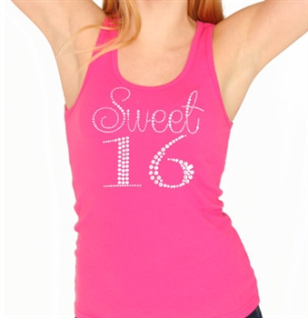 Sweet 16 Rhinestone Tank Top | Sweet 16 Shirts