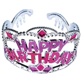 Jeweled Happy Birthday Tiara