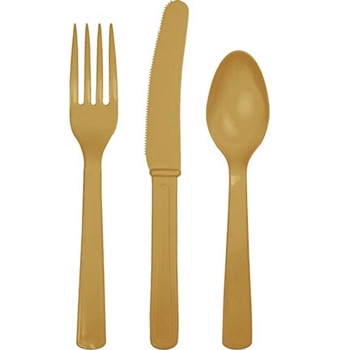 Solid Gold Party Cutlery