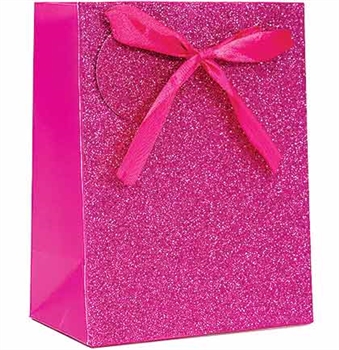 Hot Pink Glitter Gift Bag